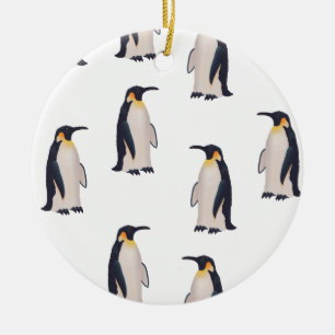 Adorno De Cerámica Patrón de pingüinos lindos