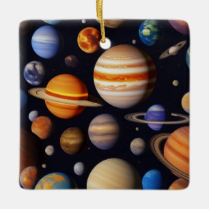 Adorno De Cerámica Patrón de planetas