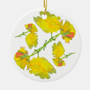 Adorno De Cerámica Patrón de rosas.