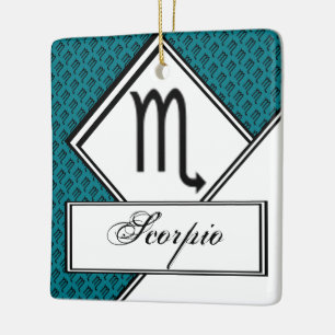 Adorno De Cerámica Patrón de símbolo de escorpio zodiaco por Kenneth