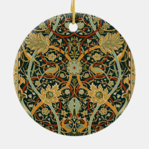 Adorno De Cerámica Patrón de tapiz del bosque de William Morris: Vint
