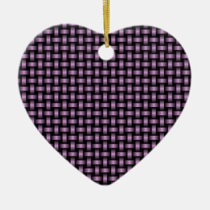 Adorno De Cerámica Patrón de Tejido Negro Morado