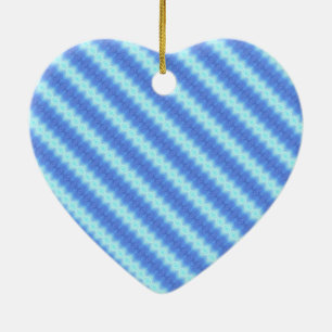 Adorno De Cerámica Patrón de textura de banda de crochet de Knit azul