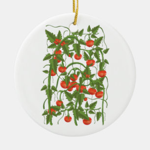 Adorno De Cerámica Patrón de Tomates