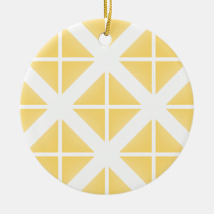 Adorno De Cerámica Patrón de triángulo de moda amarillo