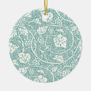 Adorno De Cerámica Patrón de uva William Morris turquesa