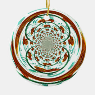 Adorno De Cerámica Patrón De Vida Silvestre De Los Leones Ratos