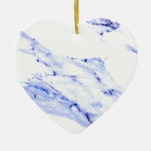 Adorno De Cerámica Patrón elegante moderno azul, mármol blanco granit