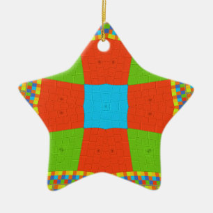 Adorno De Cerámica Patrón étnico tribal europeo