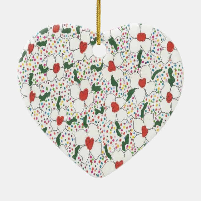 Adorno De Cerámica Patrón floral clásico (Atrás)