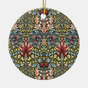 Adorno De Cerámica Patrón floral de cabeza de serpiente de William Mo