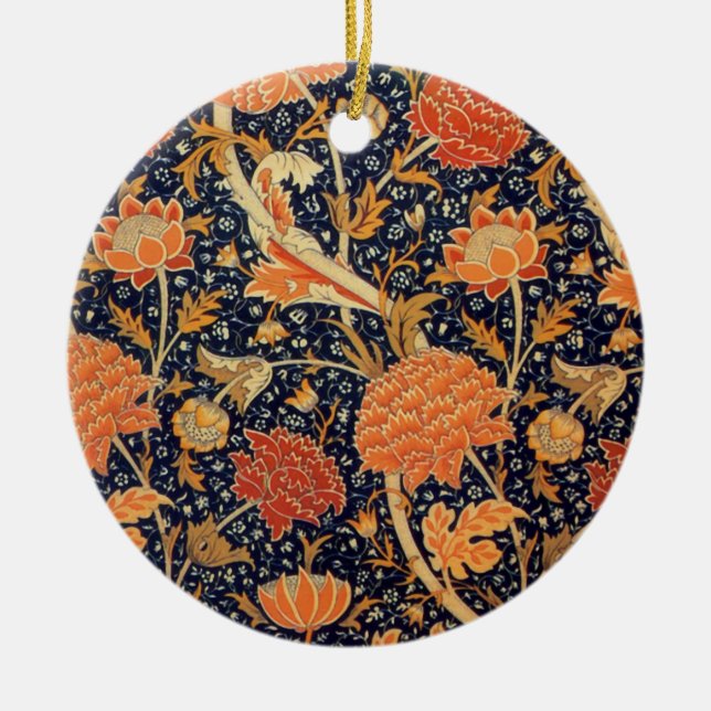 Adorno De Cerámica Patrón Floral William Morris (Frente)