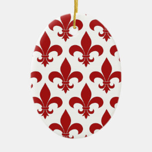 Adorno De Cerámica Patrón francés fleur de lis Parisino