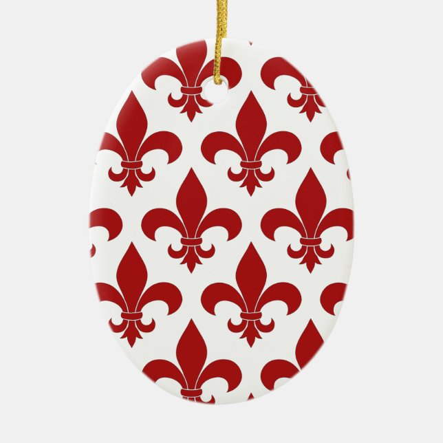 Adorno De Cerámica Patrón francés fleur de lis Parisino (Frente)