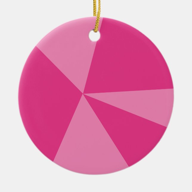 Adorno De Cerámica Patrón geométrico de triángulos (Frente)