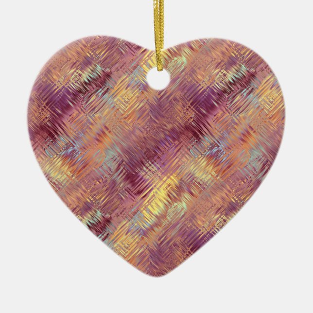 Adorno De Cerámica Patrón líquido rojo ruby (Frente)