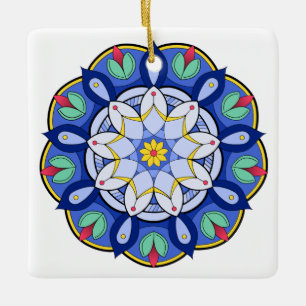 Adorno De Cerámica Patrón Mandala 01