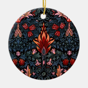 Adorno De Cerámica Patrón oscuro de William Morris Snakeshead