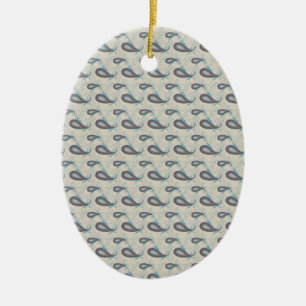 Adorno De Cerámica Patrón Paisley Champagne