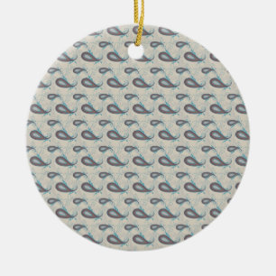 Adorno De Cerámica Patrón Paisley Champagne