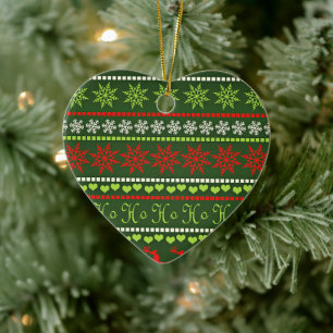 Adorno De Cerámica Patrón repetitivo de Navidad