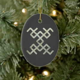 Adorno De Cerámica Patrón retro báltico cambia mano tradicional dibuj