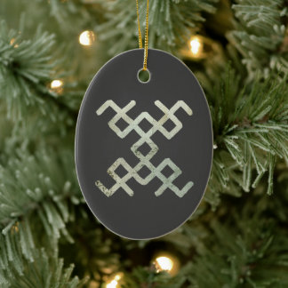 Adorno De Cerámica Patrón retro báltico cambia mano tradicional dibuj