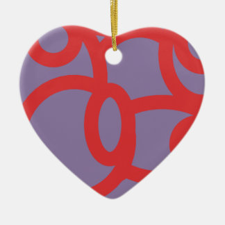 Adorno De Cerámica patrón rojo 646