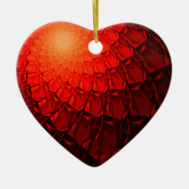 Adorno De Cerámica Patrón rojo fractal