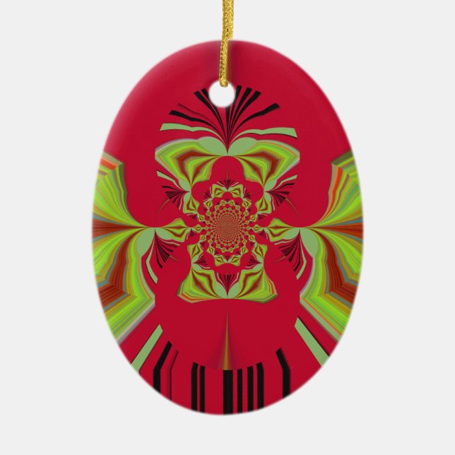 Adorno De Cerámica Patrón rojo Hakuna Matata (Frente)