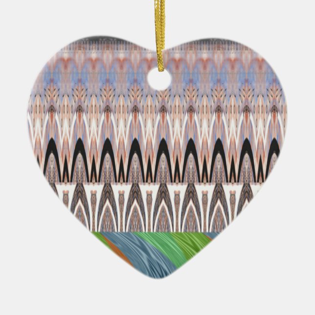 Adorno De Cerámica Patrón tradicional de Asia (Frente)