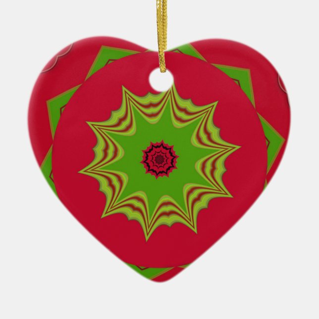 Adorno De Cerámica patrón tribal étnico africano rojo (Frente)