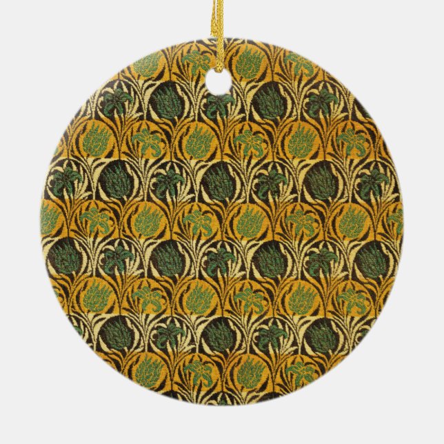 Adorno De Cerámica Patrón Tulip y Lily (por William Morris) (Atrás)