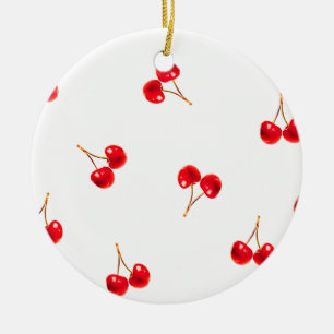 Adorno De Cerámica Patrón Vivid Cherry