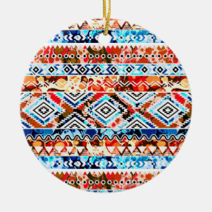 Adorno De Cerámica Patrones aztecos de chicharrón alegre