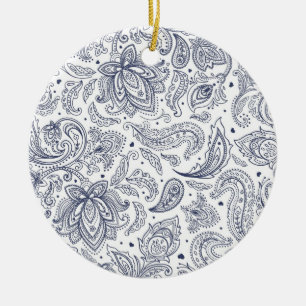 Adorno De Cerámica Patrones de flores clásicas lisas