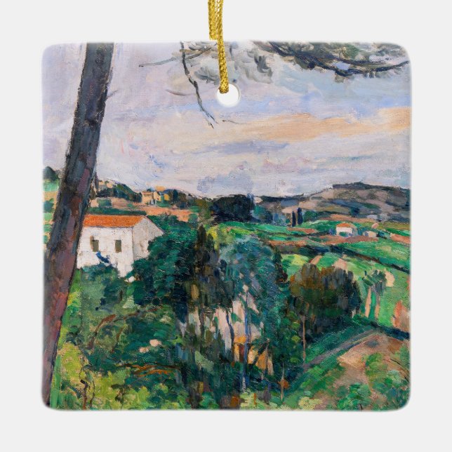 Adorno De Cerámica Paul Cezanne - Árbol de pinos en Estaque (Anverso)