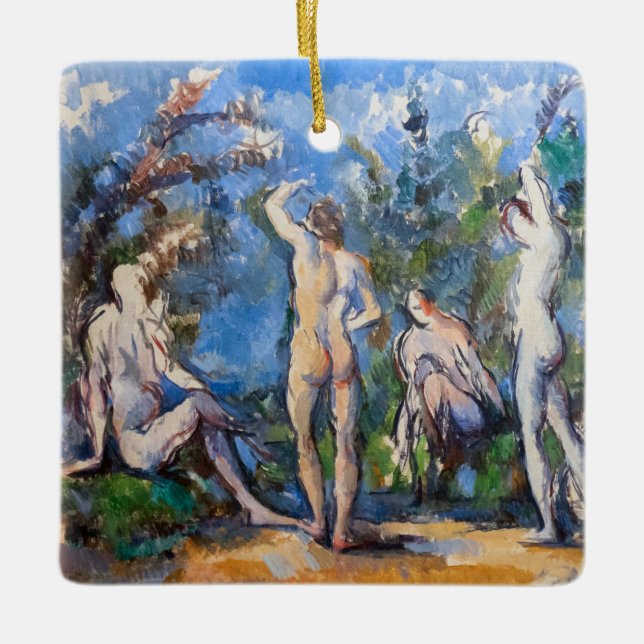 Adorno De Cerámica Paul Cezanne - Cinco Bathers (Anverso)