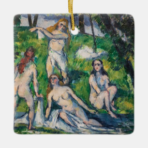 Adorno De Cerámica Paul Cezanne - Cuatro Bañistas