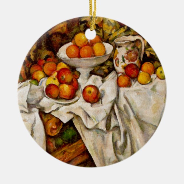 Adorno De Cerámica Paul Cézanne - manzanas y Naranjas (Frente)