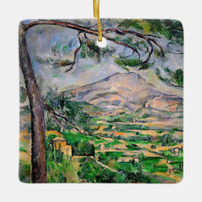 Adorno De Cerámica Paul Cezanne - Mont Sainte-Victoire y Pino Grande (Anverso)