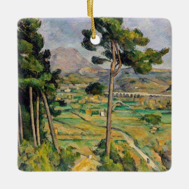 Adorno De Cerámica Paul Cezanne - Mont Sainte-Victoire y Viaducto (Anverso)
