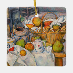 Adorno De Cerámica Paul Cezanne - Naturaleza Muerta con Cesta