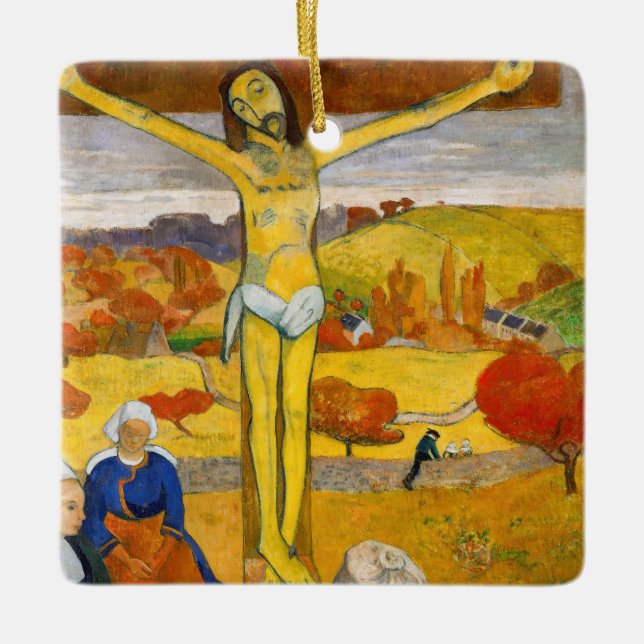 Adorno De Cerámica Paul Gauguin - El Cristo amarillo (Anverso)