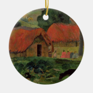 Adorno De Cerámica Paul Gauguin el   las tres chozas, Tahití, 1891-9