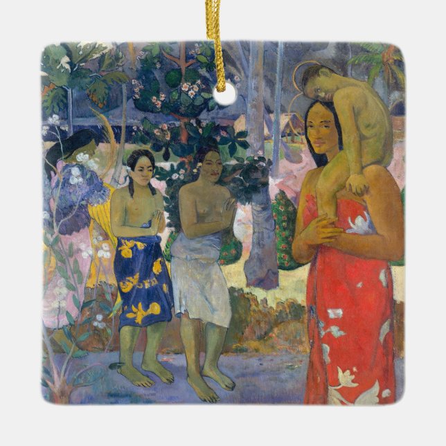 Adorno De Cerámica Paul Gauguin - Hail Mary / Ia Orana Maria (Anverso)