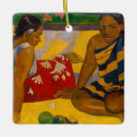 Adorno De Cerámica Paul Gauguin - Mujeres Tahitianas / Parau Api<br><div class="desc">Mujeres tahitianas / Parau Api / What News - Paul Gauguin,  Oil on Canvas,  1892</div>