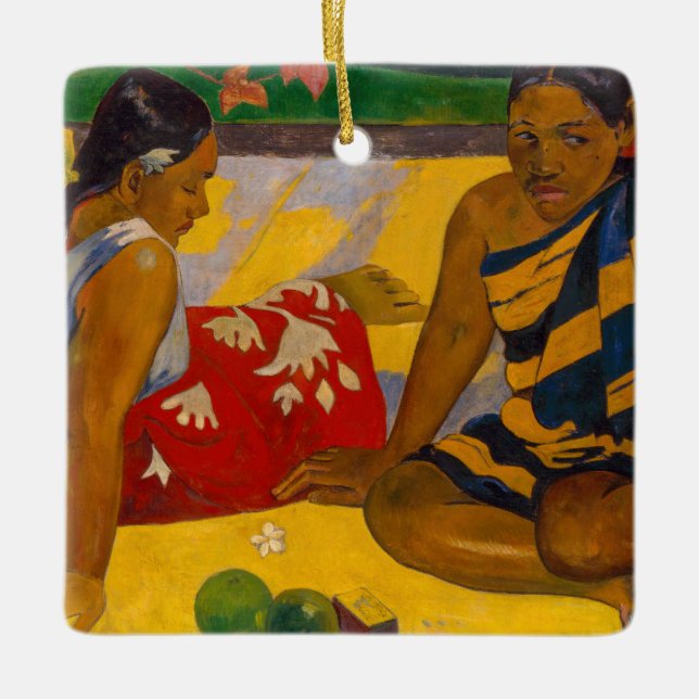 Adorno De Cerámica Paul Gauguin - Mujeres Tahitianas / Parau Api (Anverso)