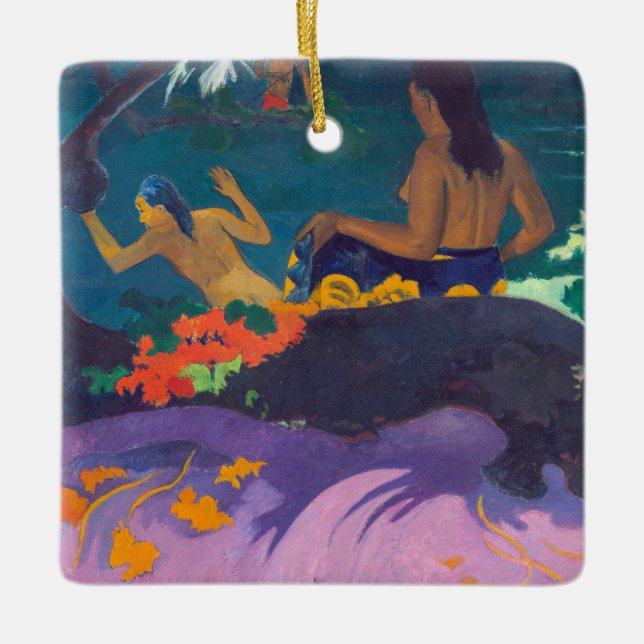 Adorno De Cerámica Paul Gauguin - Por el mar / Fatata te Miti (Anverso)
