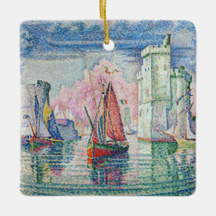 Adorno De Cerámica Paul Signac - Entrada del puerto de La Rochelle